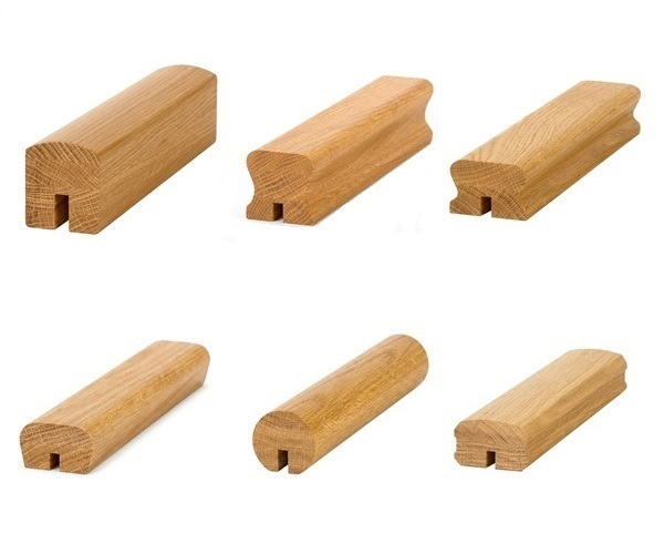 Selection White Oak 8mm Grooved Handrails For Glass